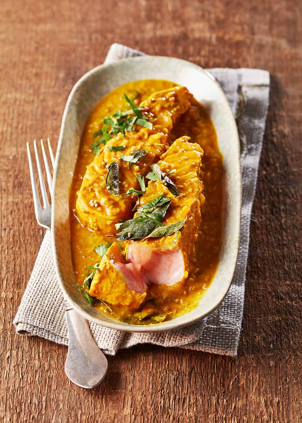Shantabays Fisch Curry mit Lachs